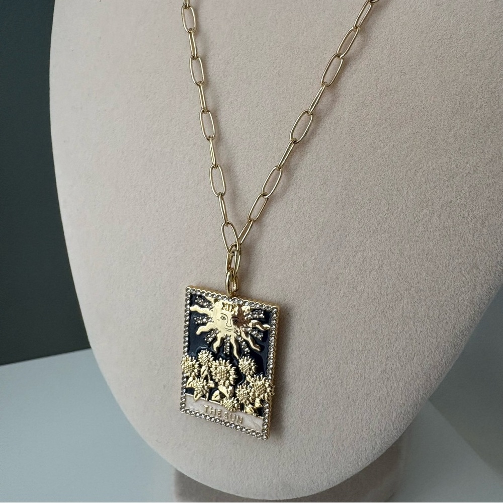 Baublebar The Sun Pendant Necklace - Gold Enamel - Picture 2 of 9